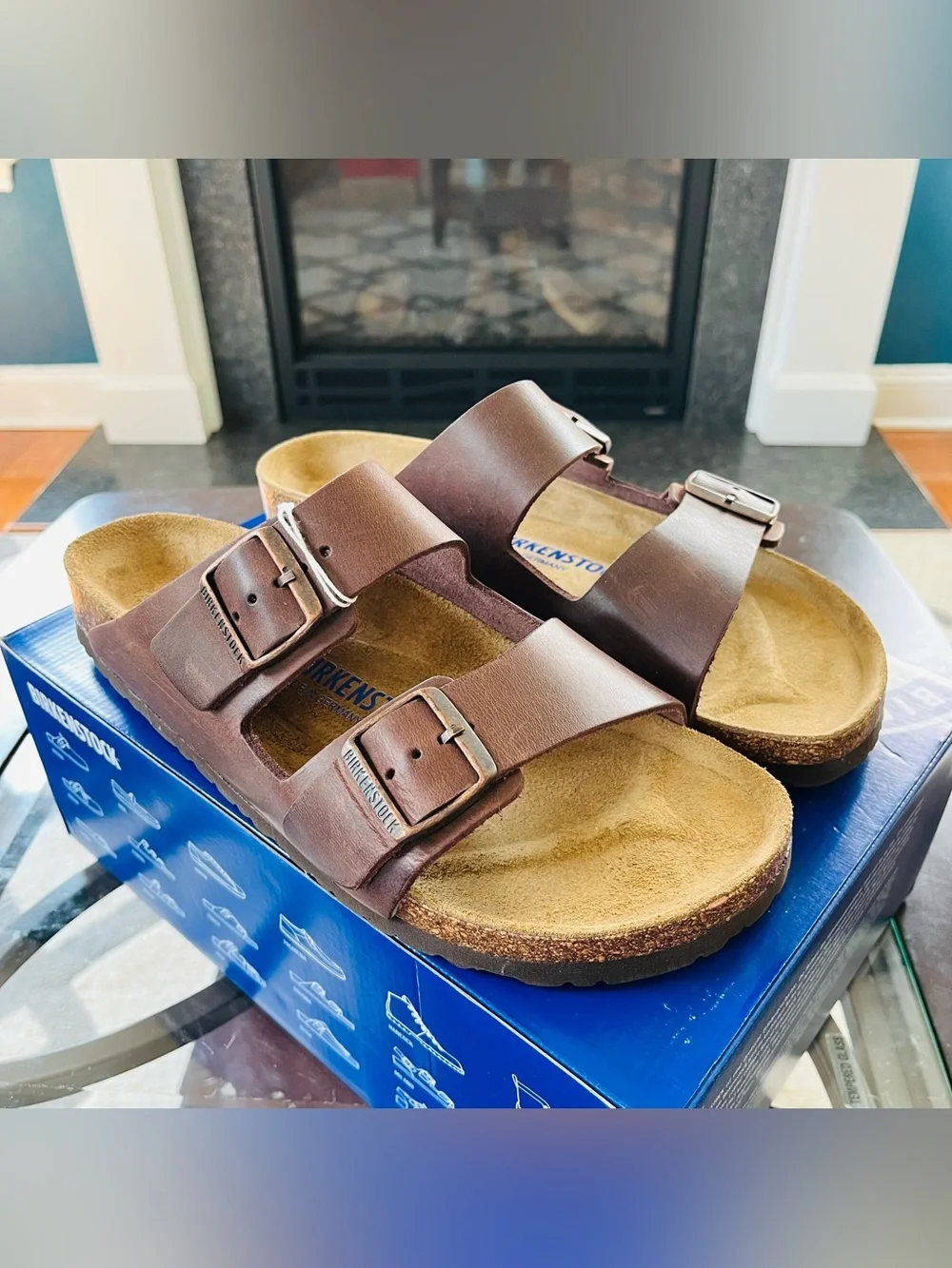 Sz 42 Birkenstock Arizona BS Oiled Leather Soft Footbed Habana Regular US 9 Men